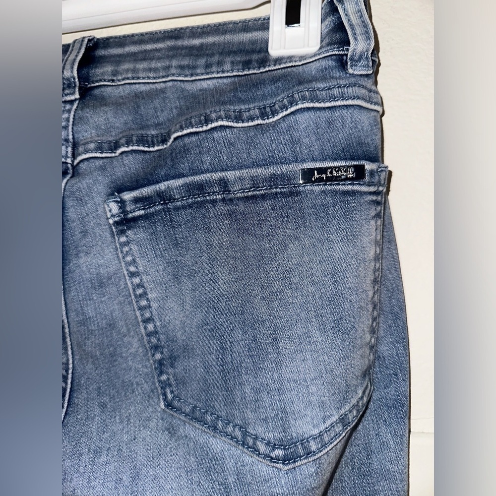 Joseph Ribkoff women’s pearl embellished cropped blue jeans denim contemporary 4 - Picture 5 of 8